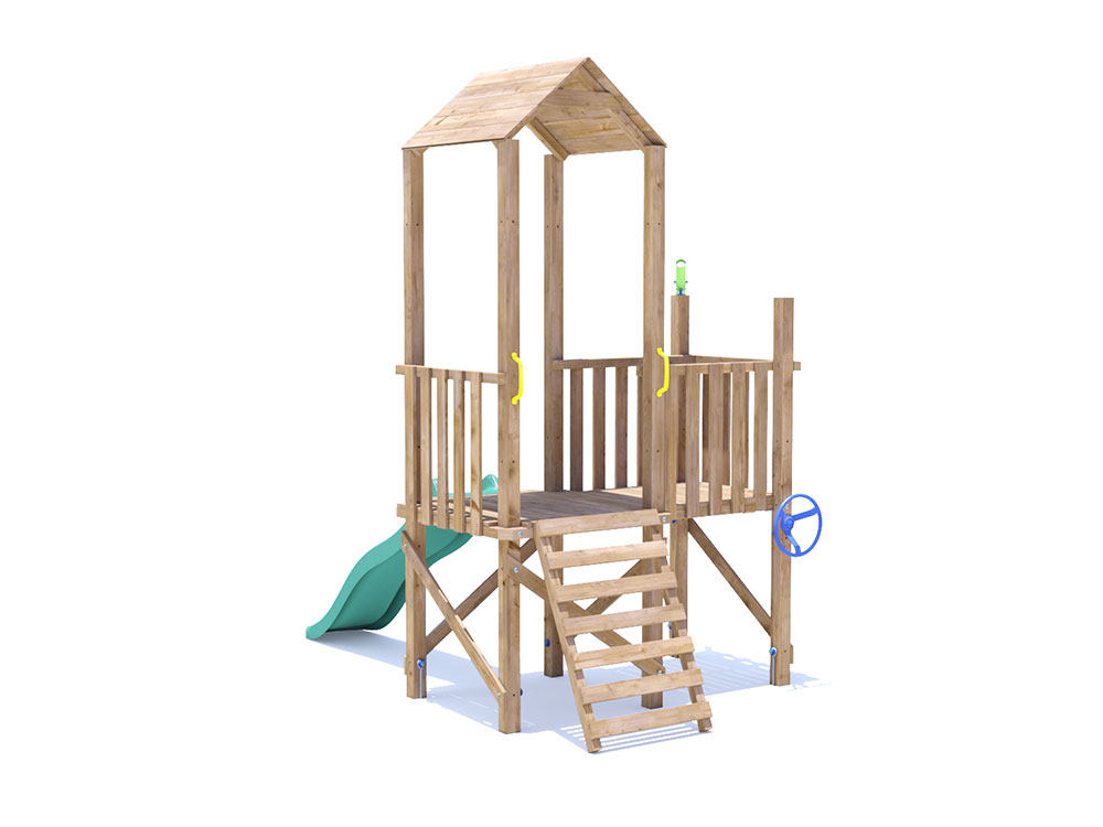 BalconyFort Climbing Frame Tower with LOW Platform & Slide