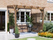 Brise Soleil Solar Shading Pergola with Side Wall 2.6m x 1.8m