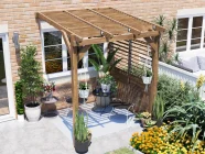 Brise Soleil Solar Shading Pergola 2m x 1.8m with louvre side panel