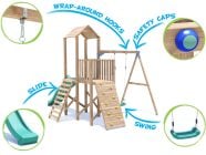 FrontierFort Single Swing Climbing Frame Features