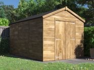 Overlord Apex 2.4m x 3.6m solid wall shut secure door outdoor garden storage Dunster House