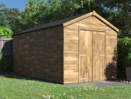 Overlord Apex 2.4m x 4.2m solid wall shut secure door outdoor garden storage Dunster House