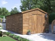 Overlord Apex 3m x 4.8m solid wall shut secure door outdoor garden storage Dunster House