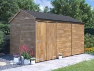 Overlord Apex reverse 3.6m x 2.4m solid wall shut secure door outdoor garden storage Dunster House