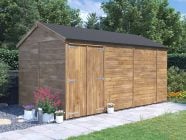 Overlord Apex reverse 4.2m x 2.4m solid wall shut secure door outdoor garden storage Dunster House