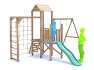 balcony fort wooden climbing frame