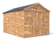 Overlord Shed 2.4m x 3.6m front apex gable Dunster House white background