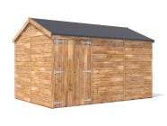 Overlord Shed 3.6m x 2.4m side reverse apex gable Dunster House white background
