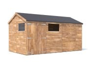 Overlord Shed 4.2m x 2.4m side reverse apex gable Dunster House white background