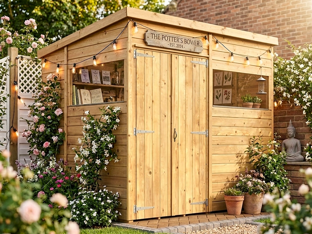 Pent garden shed