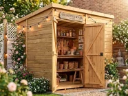Pent garden shed