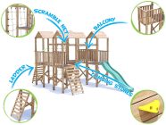 Features-CastleFort-CF1402 Climbing Frame