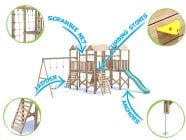 Features-CastleFort-CF1404 Climbing Frame