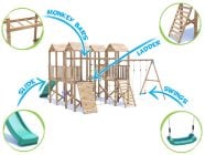 Features-CastleFort-CF1404 Climbing Frame