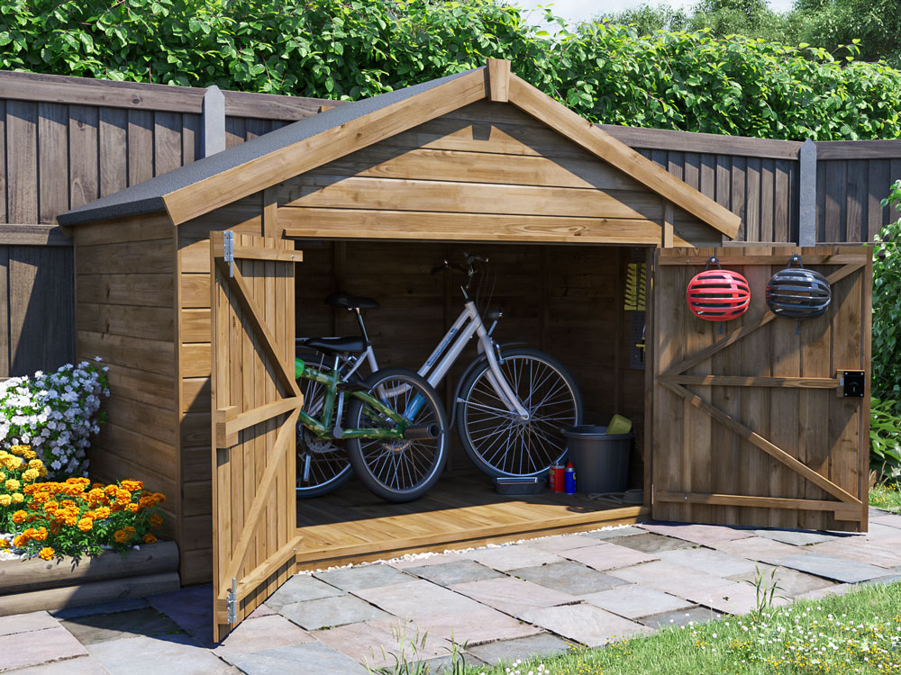 modular apex bike shed 8 x 4