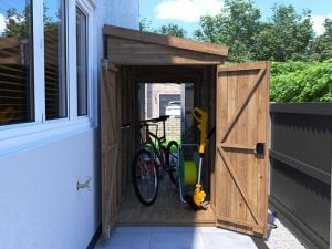 overlord alleyway garden shed 1.2 x 3.0 open