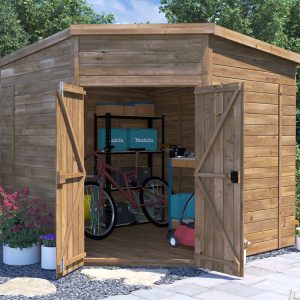 Overlord Corner Shed Double Doors