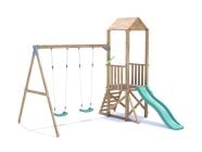 SquirrelFort Climbing Frame with Double Swing