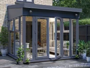 Addroom Vision Fully Glazed 3m x 3m Conservatory Alternative Grey