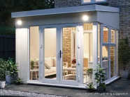 3m x 3m Conservatory Alternative Addroom Vision Left White