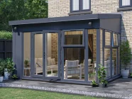 4m x 3m Conservatory Alternative Addroom Vision Grey