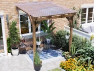 Brise Soleil Pergola With Roof W2m x D1.8m