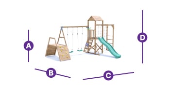 SquirrelFort climbing frame measurements