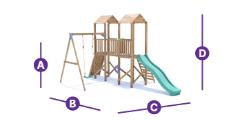 Megafort climbing frame measurements