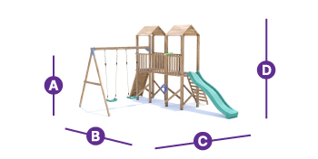 Megafort climbing frame measurements