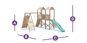 Megafort climbing frame measurements