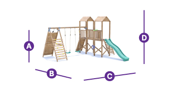 Megafort climbing frame measurements