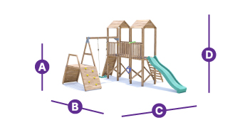 Megafort climbing frame measurements