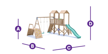 Megafort climbing frame measurements