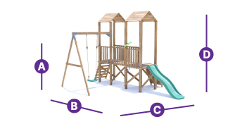 Megafort climbing frame measurements