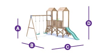 Megafort climbing frame measurements