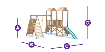 Megafort climbing frame measurements