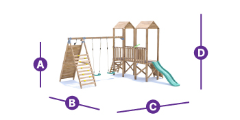 Megafort climbing frame measurements