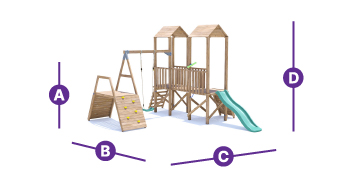 Megafort climbing frame measurements