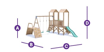 Megafort climbing frame measurements