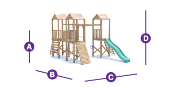 challengefort climbing frame with slide
