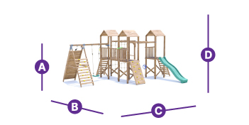 challengefort climbing frame with slide