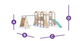 challengefort climbing frame with slide