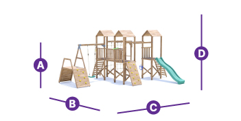 challengefort climbing frame with slide