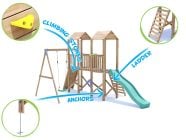 Features-MegaFort-CF1201 Climbing Frame