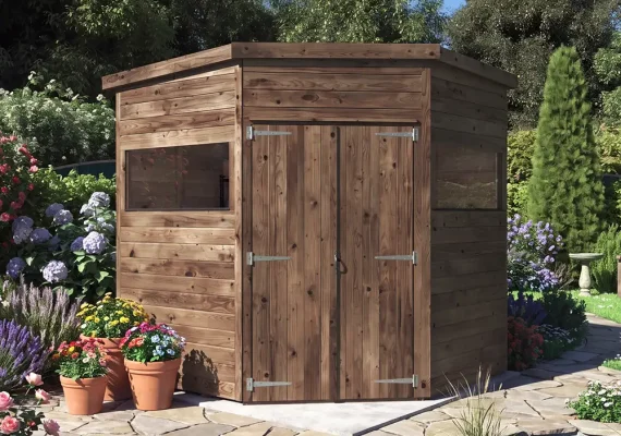 Pressure Treated 15mm  Overlord Corner Shed