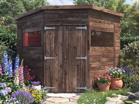 Pressure Treated 15mm Overlord Modular Corner Shed