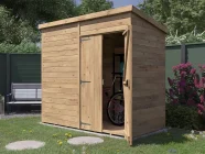 garden shed 2.4m x 1.2m overlord pent double door