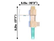 Measurements-MegaFort-CF1201 Climbing Frame