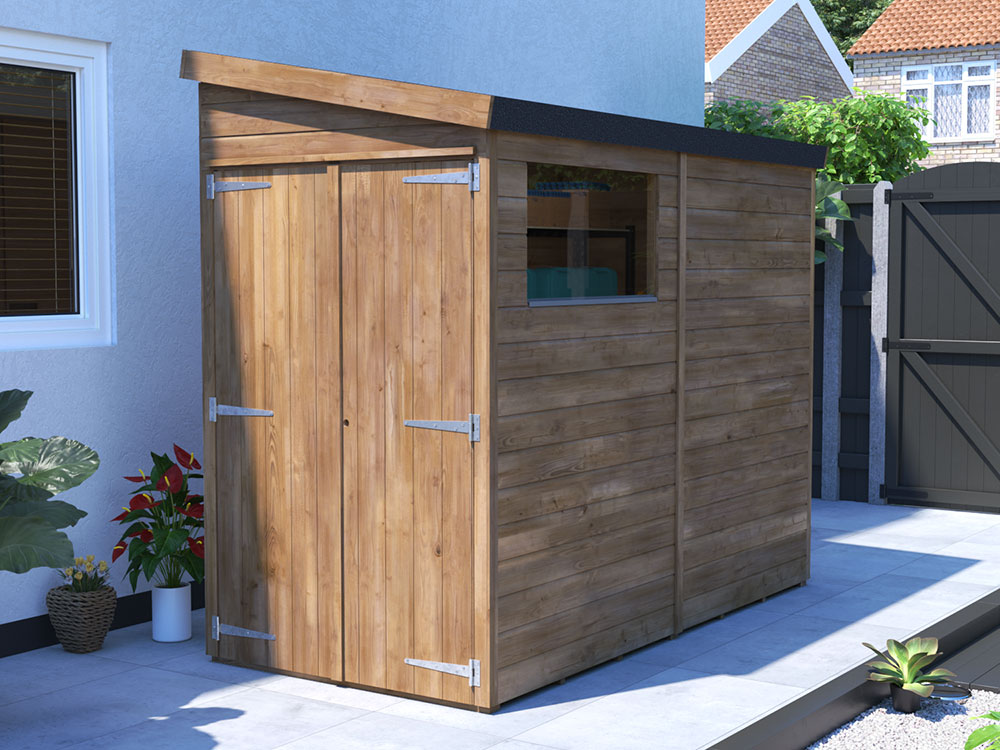 Small shed reverse pent