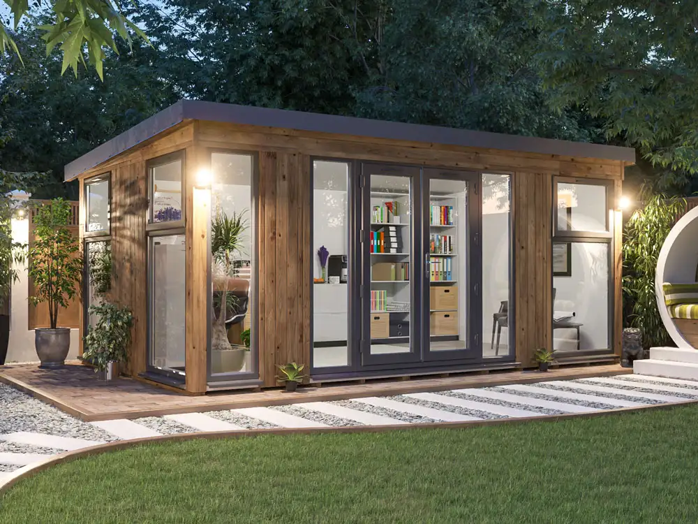 Dominator Pressure Treated Garden Office – Glazed | BuyGardenPods product image 2